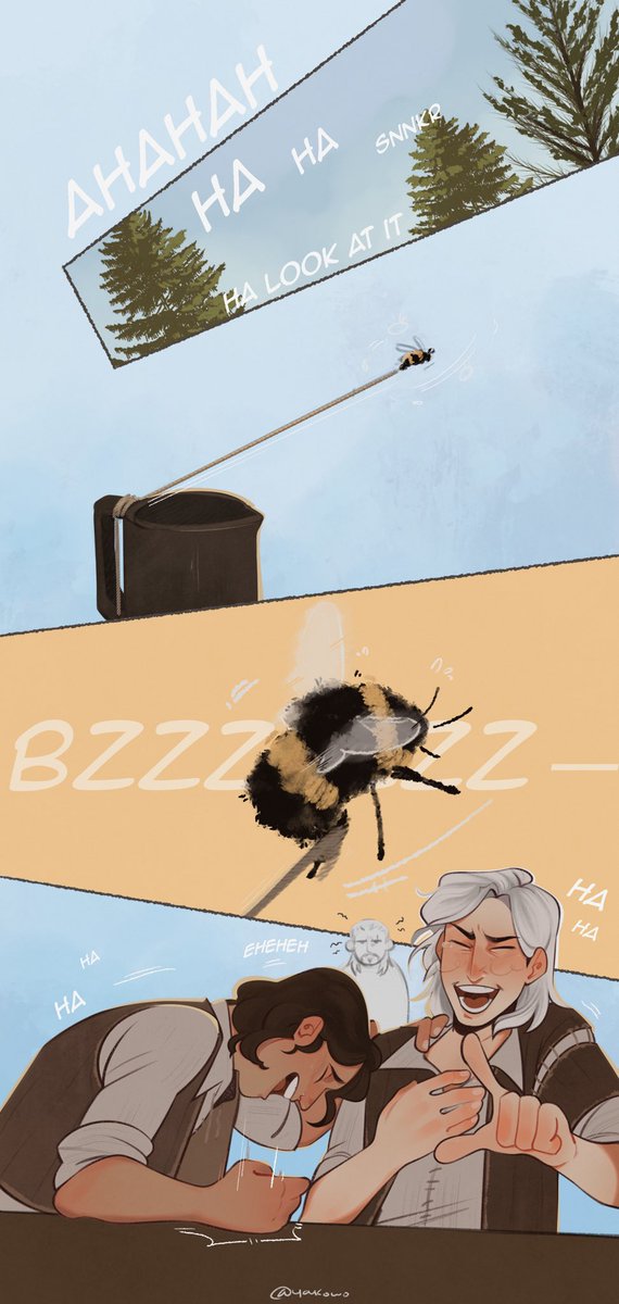 yakowo_'s tweet photo. Uh-oh Vesemir is not happy... 🐺🐝
#thewitcher https://t.co/OQmVqCT6JH