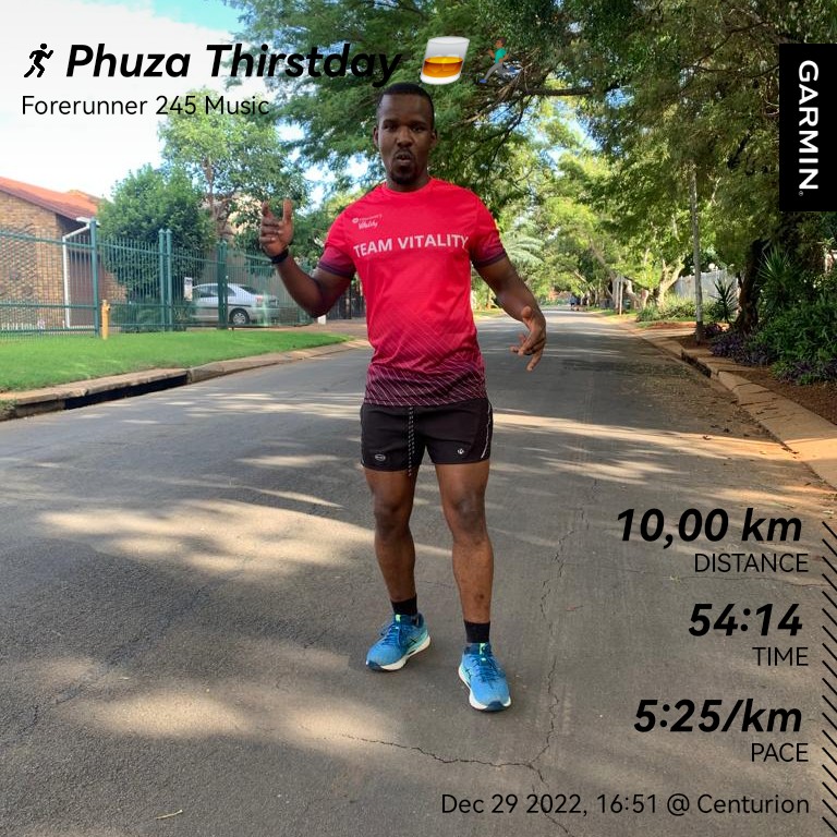 SA_Bhebe's tweet photo. Testing the new gear ๐บ #TeamVitality #PhuzaThirstday @Vitality_SA @Discovery_SA https://t.co/yME9pJ2HUF