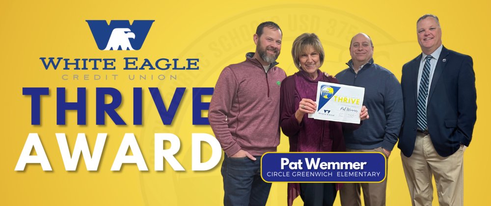 WHITE EAGLE CREDIT UNION THRIVE EMPLOYEE OF THE MONTH, PAT WEMMER usd375.org/article/948188…