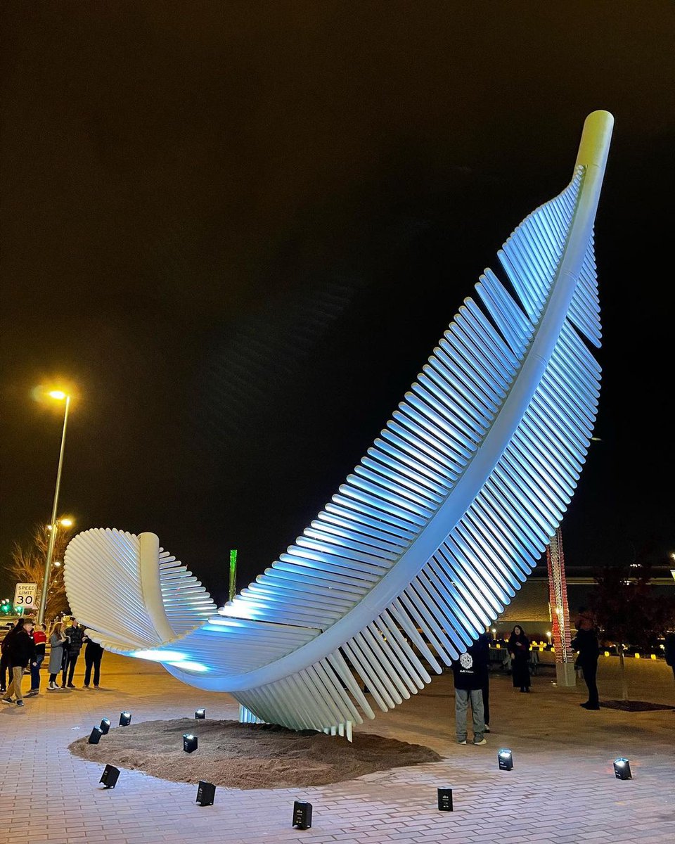 thebestofok's tweet photo. Check out Scissortail Park’s newest art installation “Taking Flight: Light as a Feather”
@ScissortailPark  🪶🤍 https://t.co/6Z4ZQLcWpE