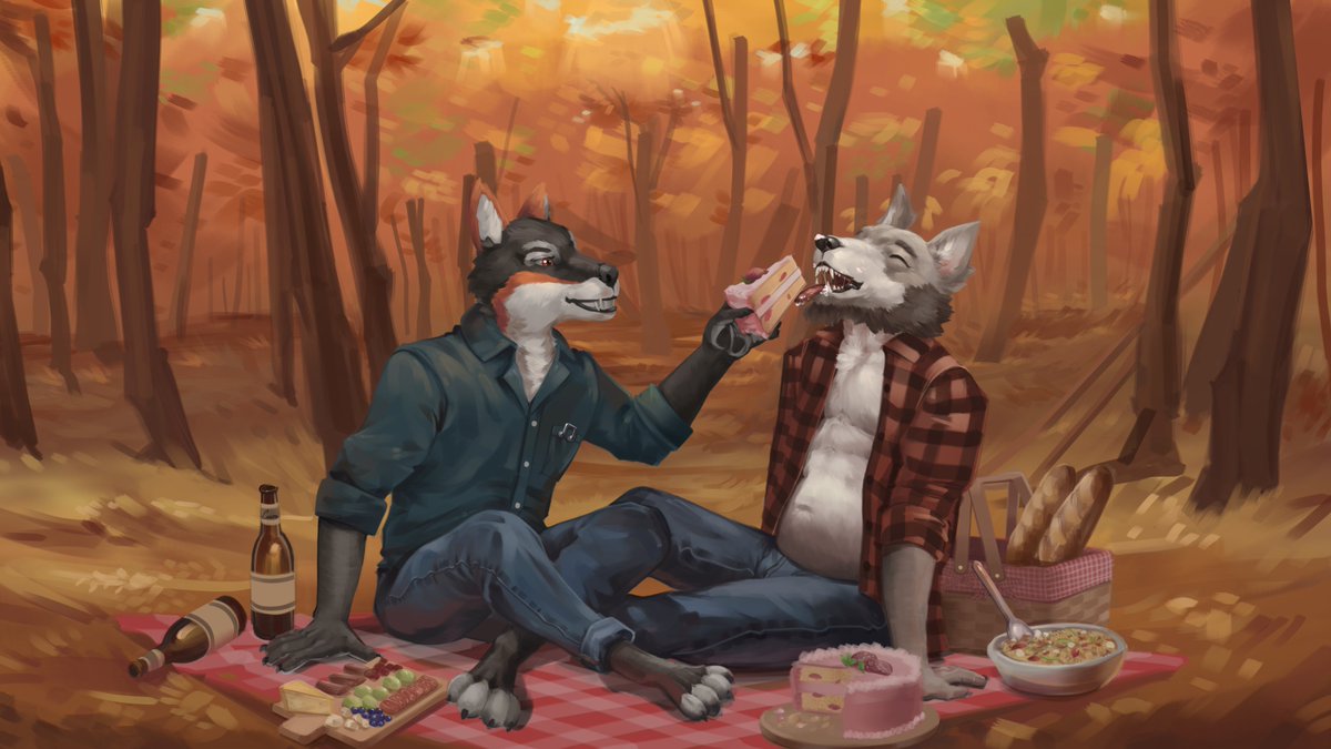 FAcierras's tweet photo. A holiday gift for my good friends @yenocwolf and @Kontra_Wusky ! ❤️ you two vv much! https://t.co/8n0S37hEnb