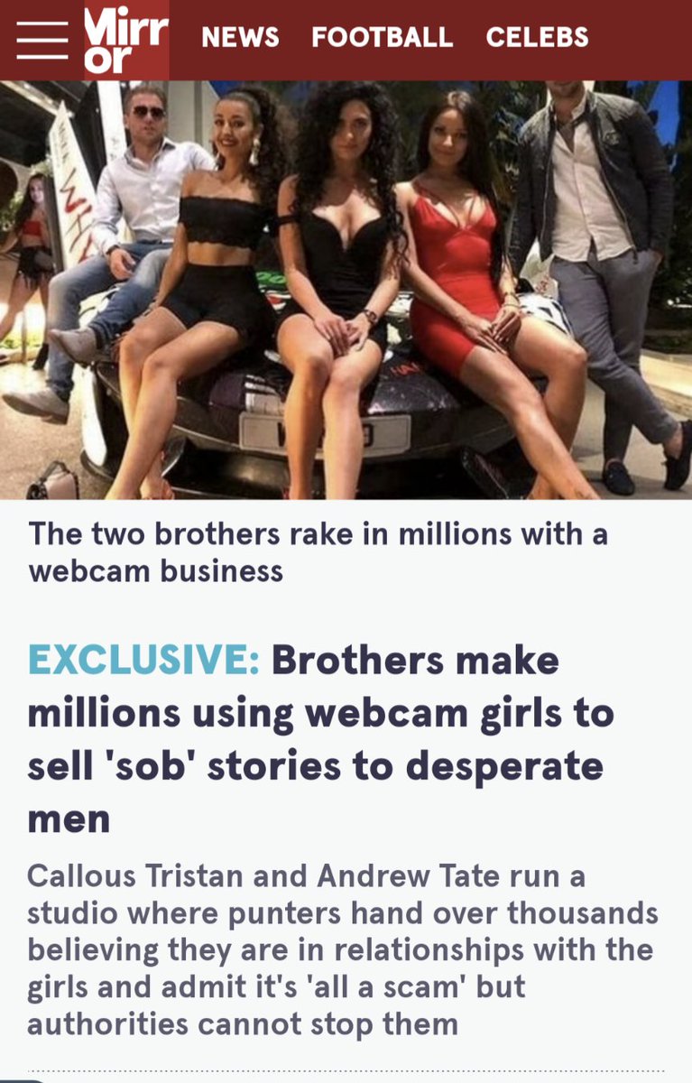 ask_aubry's tweet photo. Dudes idolizing Andrew Tate are blind to the fact that the whole thing is set up to scam men.

If they can't get their webcam women to scam, then they will sell one of their Alpha Male courses to do the same.

It's a big con and these dudes are eagerly opening their wallets.🙄 https://t.co/75KWIoxq3S