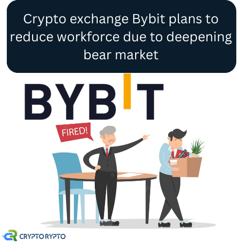 TeamcryptoRypto's tweet photo. Ben Zhou, co-founder, and CEO of crypto exchange Bybit  announced plans to reduce the company's workforce by at least 30% due to a deepening bear market https://t.co/HoXQVyEqMS