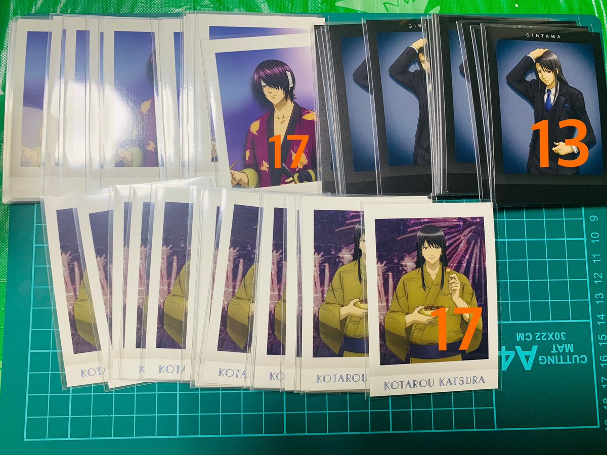 White_Rabbit516's tweet photo. [譲渡・交換]銀魂 ぱしゃこれ 其ノ弐

[譲]
●土方・沖田・桂・高杉
▲近藤・神楽・新八・山崎

[求]
優先  銀時(スーツ>通常衣装)
レア⇔レア
特典⇔特典

●と▲同数交換、買取してくれる方優先

手渡し(日時要相談)
郵送 メルカリ便

譲渡
1枚100円
手渡しorメルカリ

⇒ https://t.co/ozUB8QQfnN