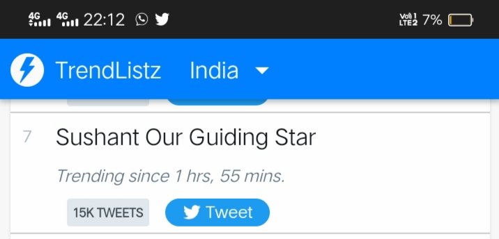 Justice4SSR___'s tweet photo. Thank You @trendlistz
Sushant Our Guiding Star https://t.co/Ey170nbHZ4
