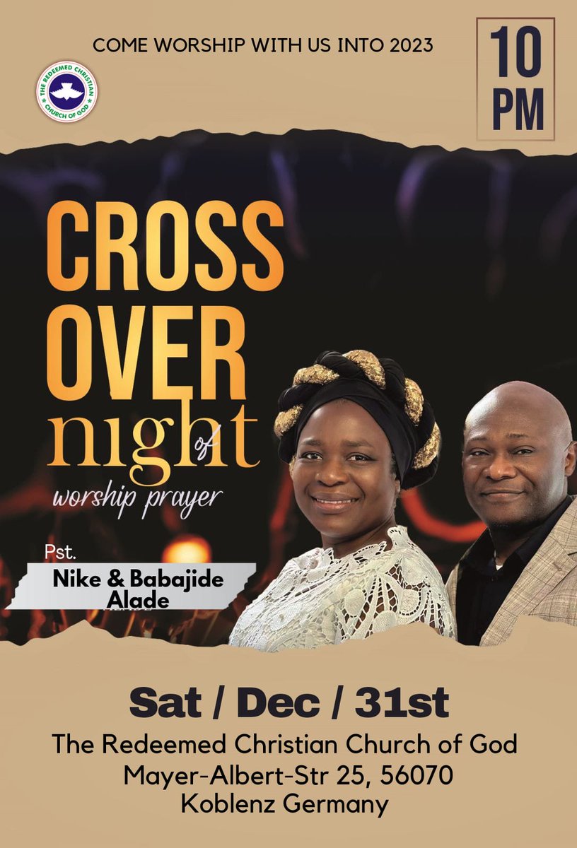 Join us at crossover service..
#ANIGHTOFWORSHIP
#ANIGHTOFPRAYER