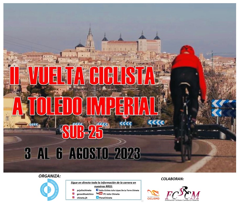 El año 2023 llega con ciclismo élite para #Toledo
El Memorial Julio López de la Torre ‘Chineta’ se disputará el 4 de marzo y el II Vuelta a Toledo Imperial crece con un día de competición y se correrá del 3 al 6 de agosto
 alicanteconelplatogrande.com/2022/12/29/el-…