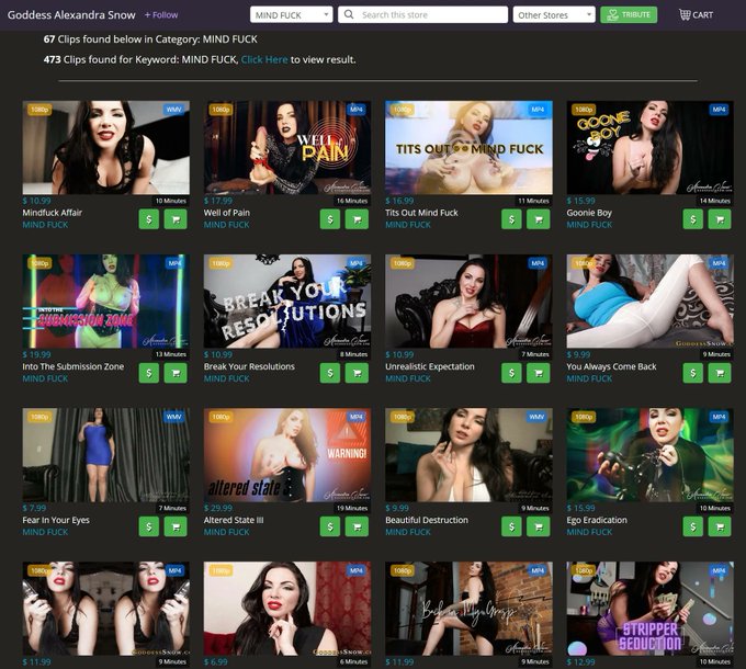 There's currently 473 Mind Fuck clips in my C4S store. If my calculations are correct, there's enough<a href="/tag/wickedretreat"class="tags"><span>#wickedretreat</span></a>