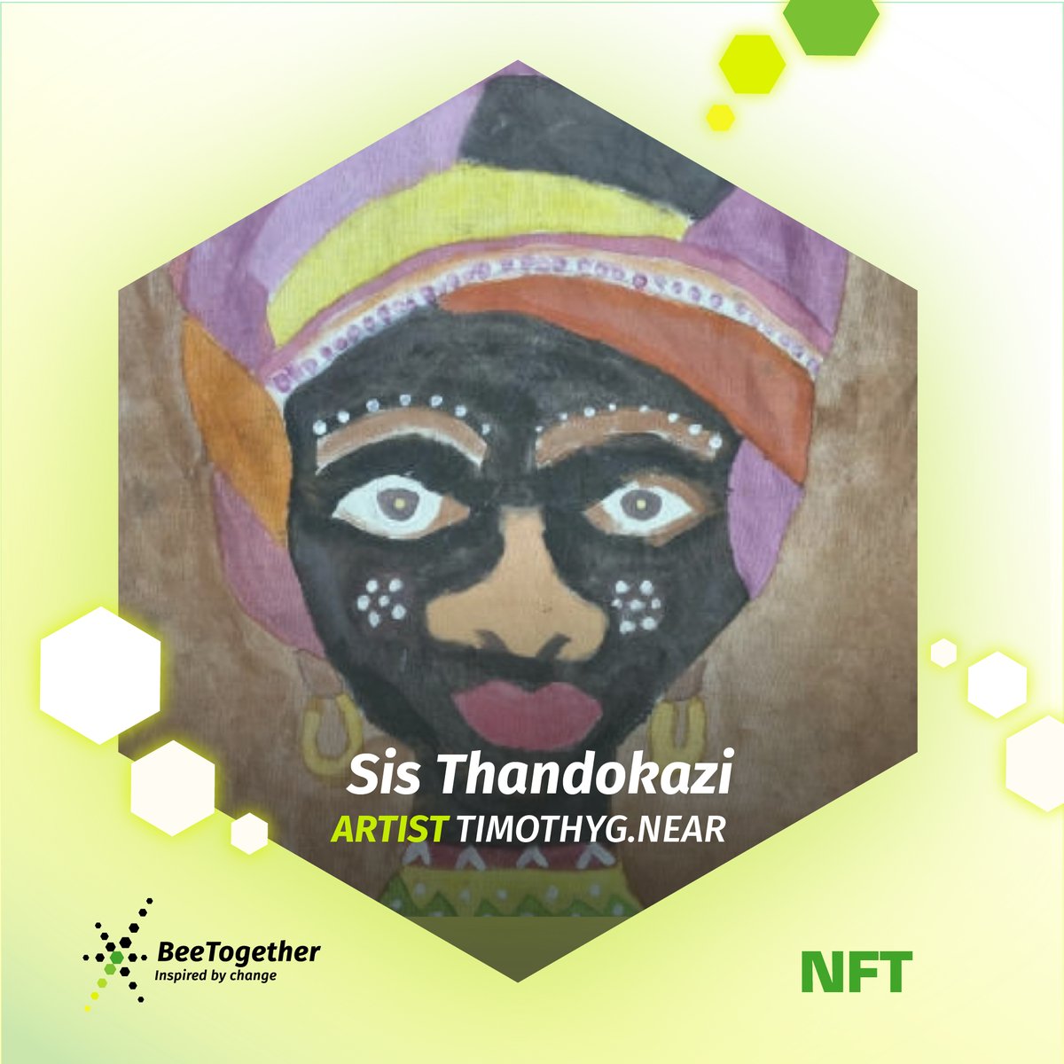 A traditional South African Xhosa woman for #uthandomzansi 
#nearnft available on #mintbase 

mintbase.io/contract/uthan…

#nearnfts #nearprotocol #CreateWithoutLimits #socialgood #charity #nftcommunity #nftbuyers #nftcollectors #nftinvestors #nftcollector #NFTinvestor