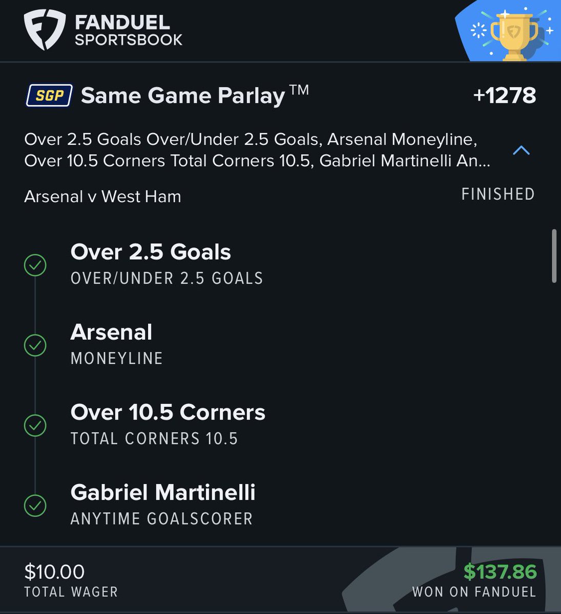 Cappernapper's tweet image. Boxing Day parlay recaps. Building a bank roll utilizing .1 - .2 unit parlays.

Turn on notifications for NYE picks

 #EPL #GamblingTwitter #picks