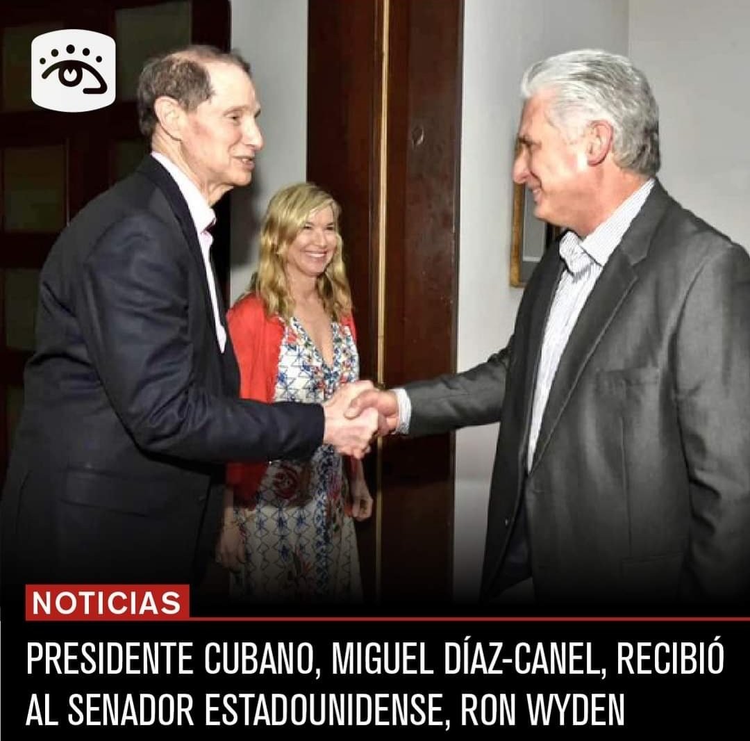 1/3🎙️Lo que molesta a @MarioJPenton...👇 👇 👇 ✍️ El presidente cubano @DiazCanelB recibió al senador estadounidense, Ron Wyden, con quien dialogó sobre el estado actual de las relaciones bilaterales entre ambos países. #DeZurdaTeam #JuntarYVencer. @AliceZurdita