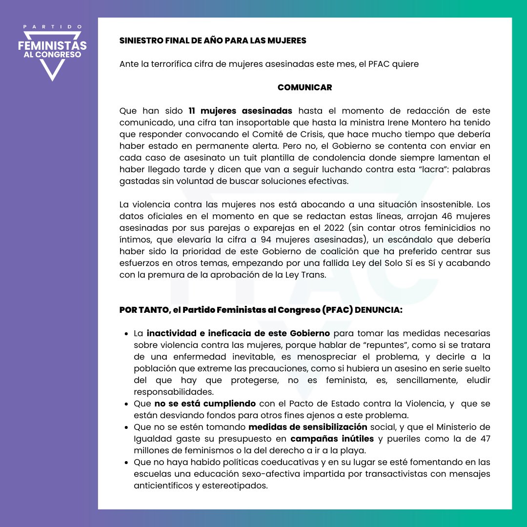 Partido Feministas Al Congreso tweet media