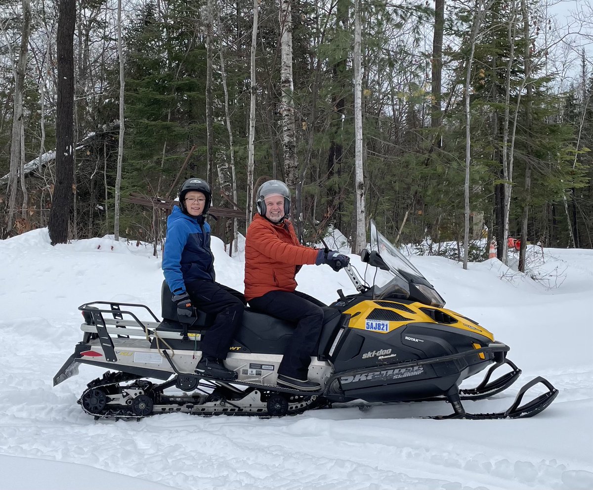 AndrewDeG's tweet photo. Proof Shawn &amp; I went by Skidooing yesterday! #funwithdad https://t.co/hAYKZFJRuP