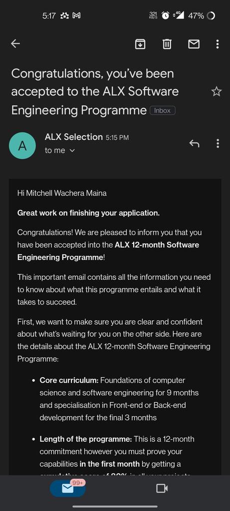 MitchellWachera's tweet image. Let&apos;s get it 🚀 #ALXaccepted #ALXchallenge2022