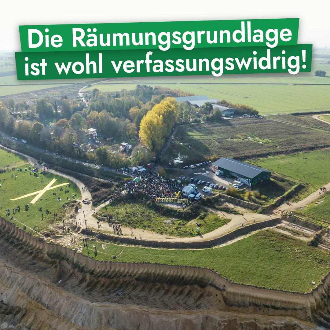 🚨 Für die geplante Räumung von Lützerath fehlt wohl die rechtliche Grundlage!

Sie überschreitet nicht nur die 1,5°C-Grenze und stellt Konzerninteressen über Menschen, sondern basiert auch auf RWEs Gutachten und hätte so vom Bund wohl nicht mal beschlossen werden dürfen.