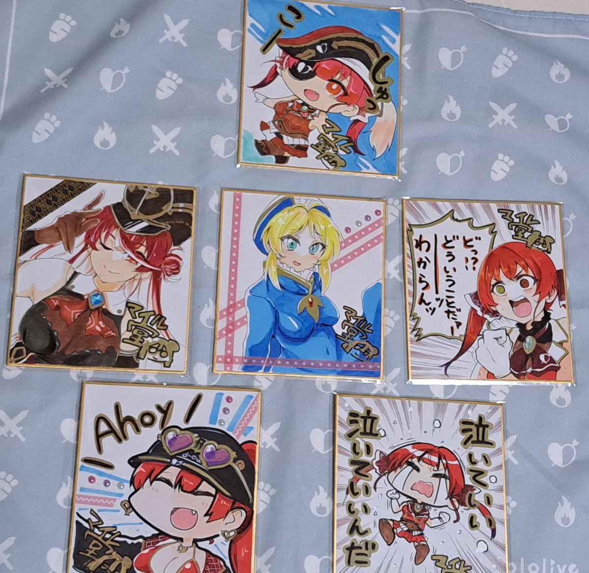 とりあえずミニ色紙5枚用意しました!よろしくな!! 