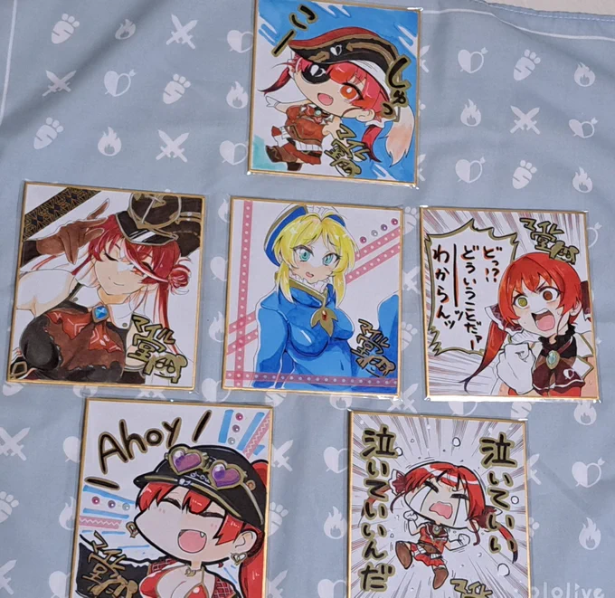 とりあえずミニ色紙5枚用意しました!よろしくな!! 
