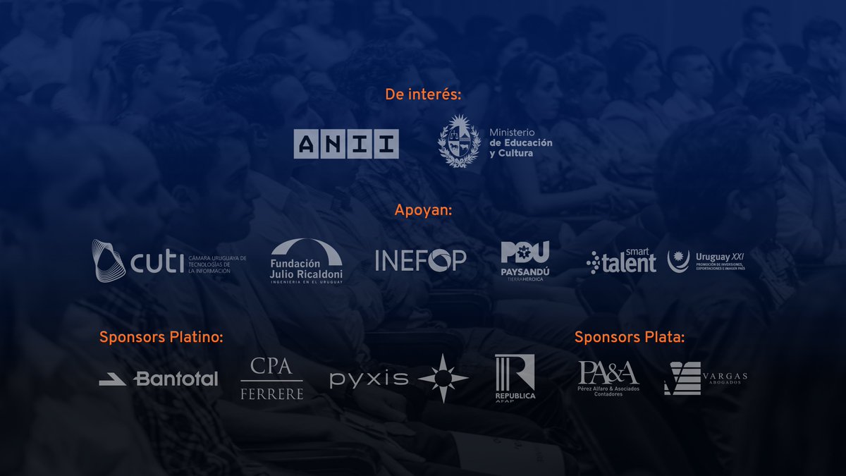 ces_com_uy's tweet photo. ¡Gracias a nuestros sponsors!
@Bantotal - @cpa_ferrere - @Pyxisportal - @Republicafap - #PérezAlfaroyAsociados, #VargasAbogados
#carreradetesting #softwaretesting #testing #ces18años #expertosentesting https://t.co/mfmArP30cO