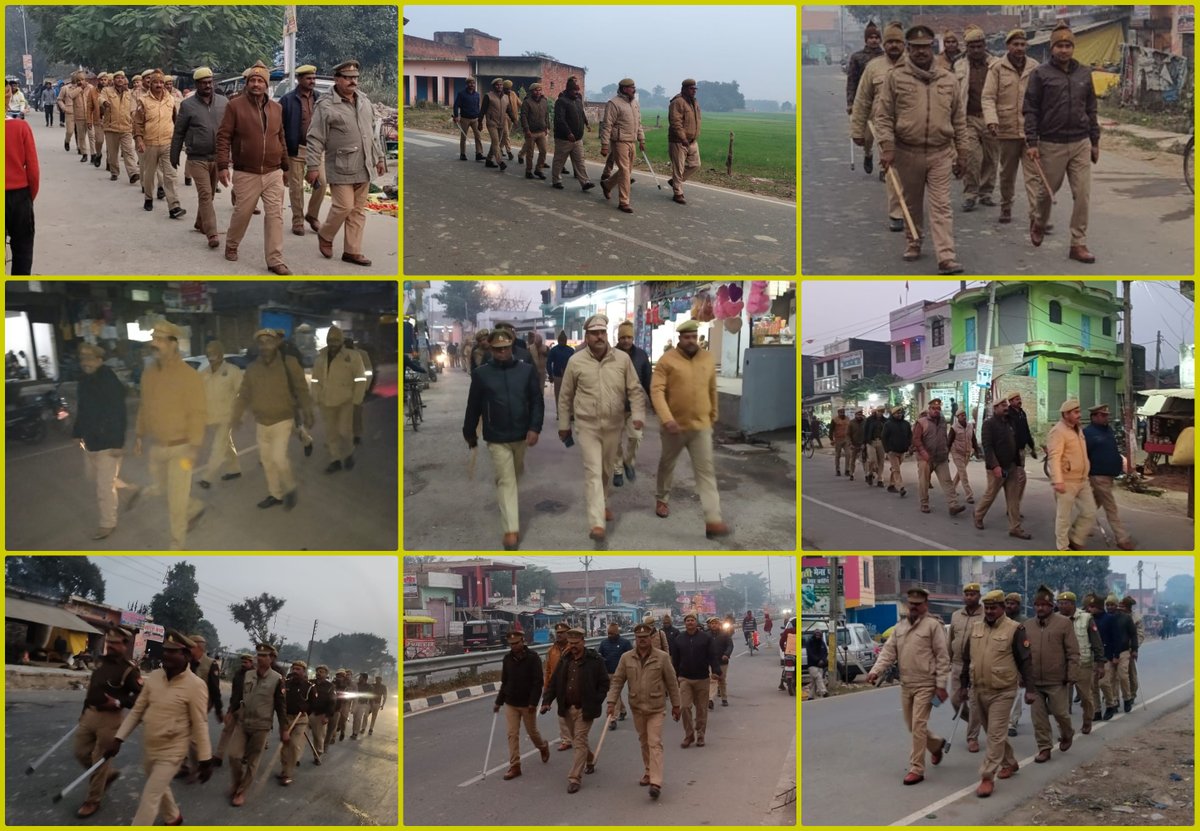 siddharthnagpol's tweet photo. #SP_SDR @AmitKAnandIPS के निर्देशन में शांति एवं सुरक्षा-व्यवस्था के दृष्टिगत थाना/चौकी प्रभारियों द्वारा पर्याप्त पुलिस बल के साथ बाजारों,भीड़-भाड़ वाले स्थानों पर पैदल गश्त एवं संदिग्ध व्यक्ति,वस्तु, वाहनों की चेकिंग की गई। 
#UPPolice 
#Footpatrolling https://t.co/x0CiOzuLMg