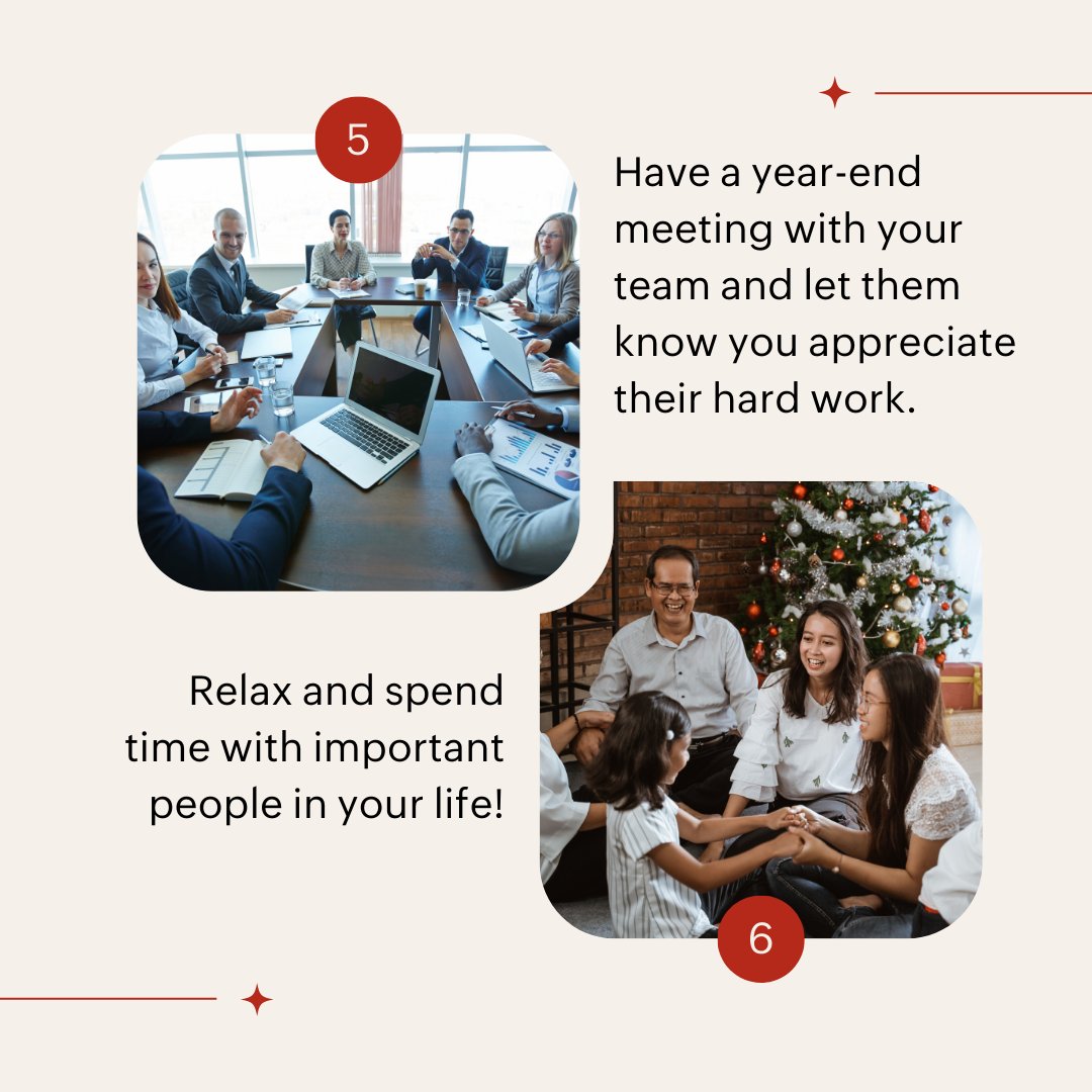 ZohoShow's tweet photo. With the #holidays approaching, it's time to break from the usual busy routine and pause to reflect on the year. Here are 6 tips for wrapping up your year before the holidays

#HolidaySeason #2022WrapUp  #HappyHolidays #BusinessChecklist #HolidayChecklist #ThingsToDo #HolidayTips https://t.co/m4ZiMPeJfn