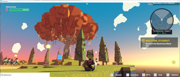 AikerErikson's tweet photo. @TheSandboxGame I found the peaceful Giraffe in The Multiversity! 🦒 I participated in the #SeasonsGreetingsTSB challenge for a chance to win an NFT! https://t.co/nmJfjXh3T6