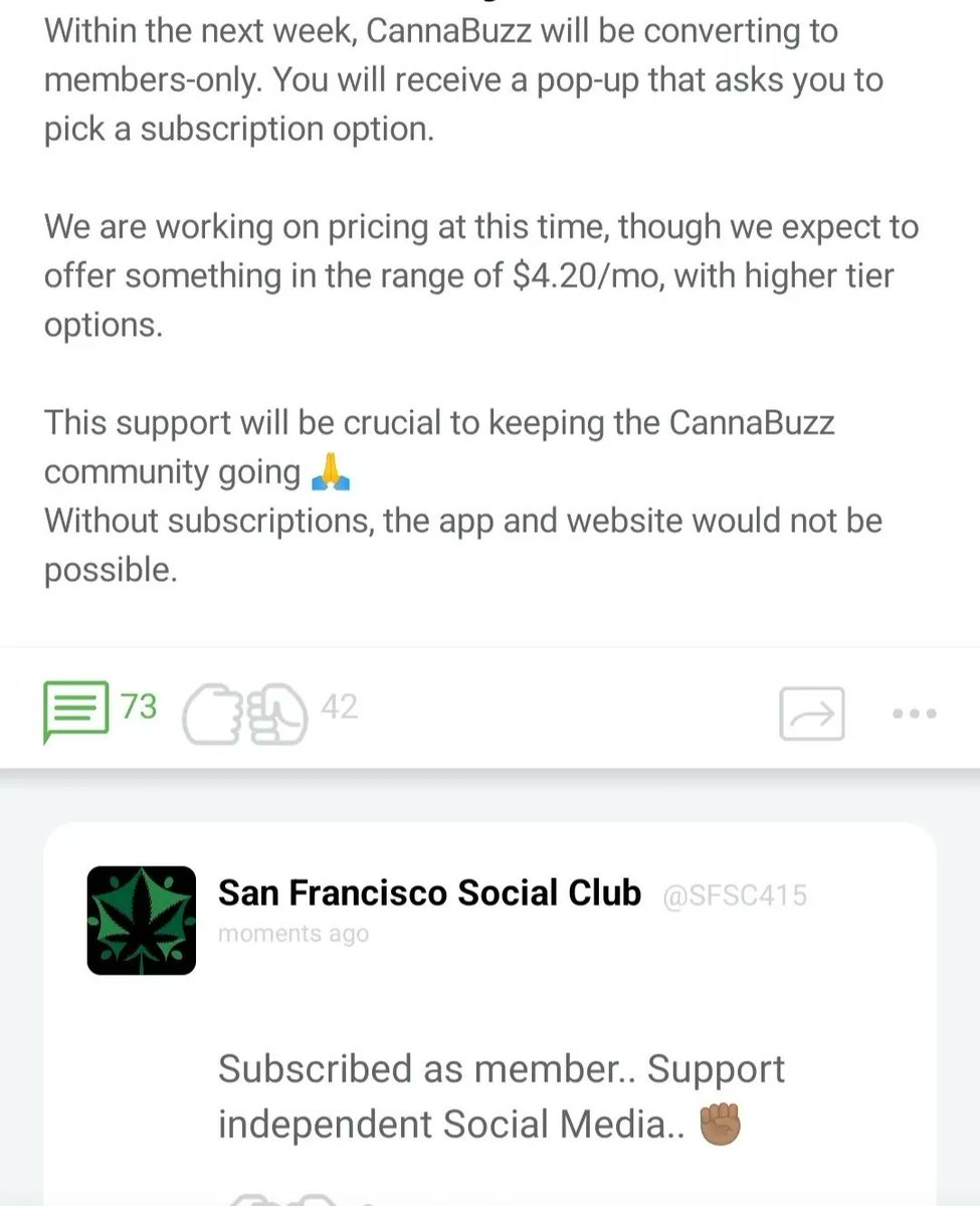 SFSC415's tweet image. Please join us in the @CannaBuzzApp community, by becoming a member, a subscriber... Questions ➡️  @samhouston