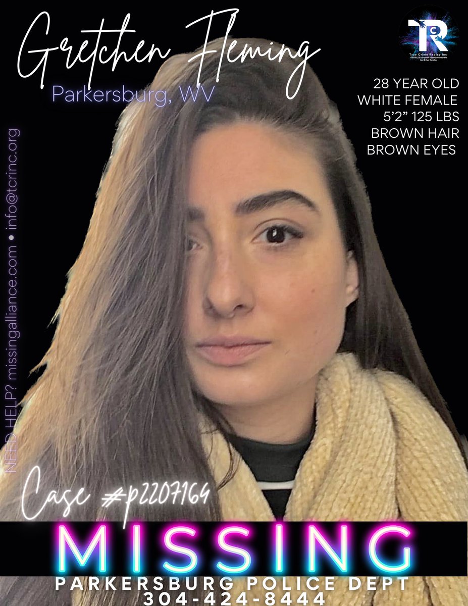 truecrimereplay's tweet photo. #FindGretchen #GretchenFleming is still #MISSING in Parkersburg WV. A POI has been announced in her disappearance. https://t.co/axAdi6jiGi