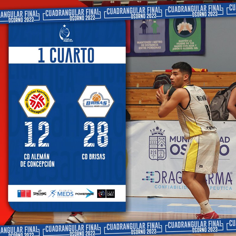 Temporada 2022 🔴🔵

Resultado 1 cuarto 

@cda_concepcion vs. @deportivobrisas 

#spaldingchile | @indchile | @mindepchile | @chilefeba | #poweradecl | #clinicameds