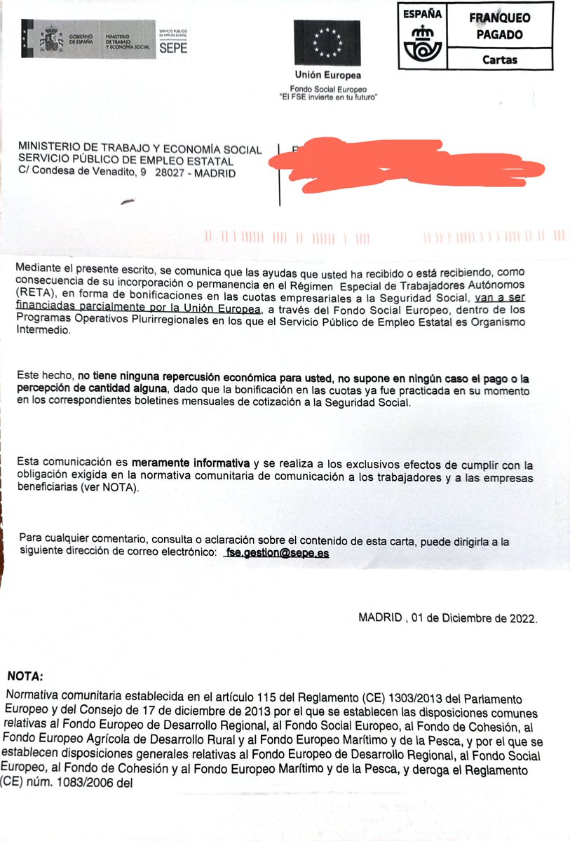 2016Piro's tweet photo. 5 años que dejé de ser autónomo. Sí lo hacen con todos,¿Cuánto estamos gastando en este despilfarro?@empleo_SEPE @DavidCuestaTV @elpais_espana @elmundoes https://t.co/th23e6BFzb