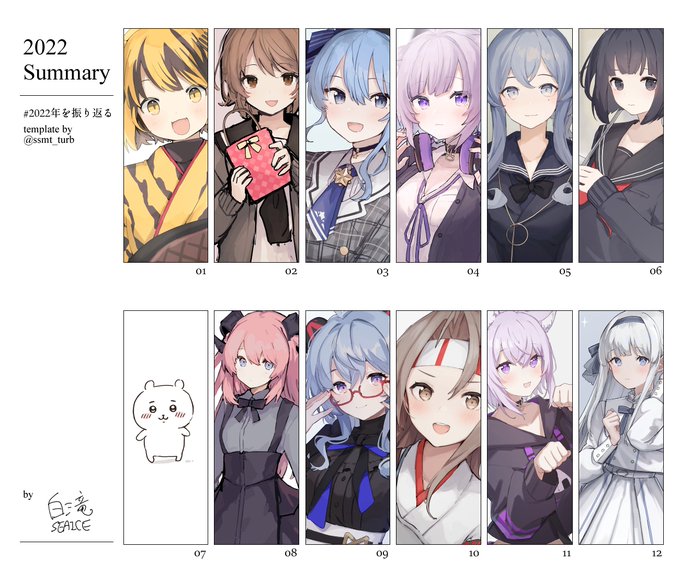#2022年を振り返る
ミクさん以外だとこんな感じ～～ 