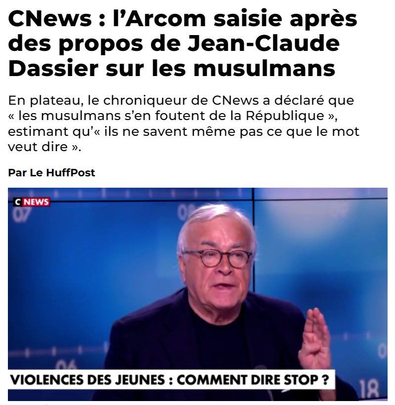 CCIEurope's tweet photo. Suite à de nombreux signalement, l’ARCOM a déclaré examiner l’affaire.
Continuez à signaler
https://t.co/10VfAvBbbz
🟣CNews
🟣27/12/2022
🟣Émission "La Belle Equipe" (13h)
🟣Séquence à 13h47
🟣Propos discriminatoires en raison de la religion
Aucune contradiction apportée https://t.co/wQru7K9MEG