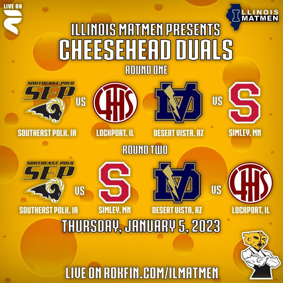 Cheesehead_Wrestling on Twitter "🚨 2023 Cheesehead Duals 🚨 2nd annual