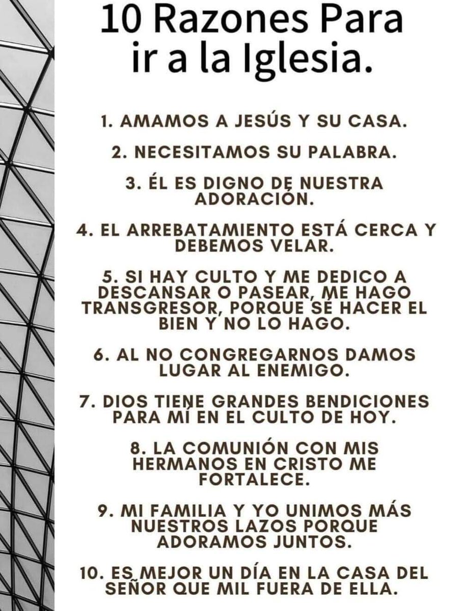 NoticiaBiblica's tweet photo. Heb 10:24-25: "Y considerémonos unos a otros para estimularnos al amor y a las buenas obras; no dejando de congregarnos, como algunos tienen por costumbre, sino exhortándonos; y tanto más, cuanto veis que aquel día se acerca."
      ❤️(Like) Y 🔄(RT) https://t.co/UW3KpkgSNZ