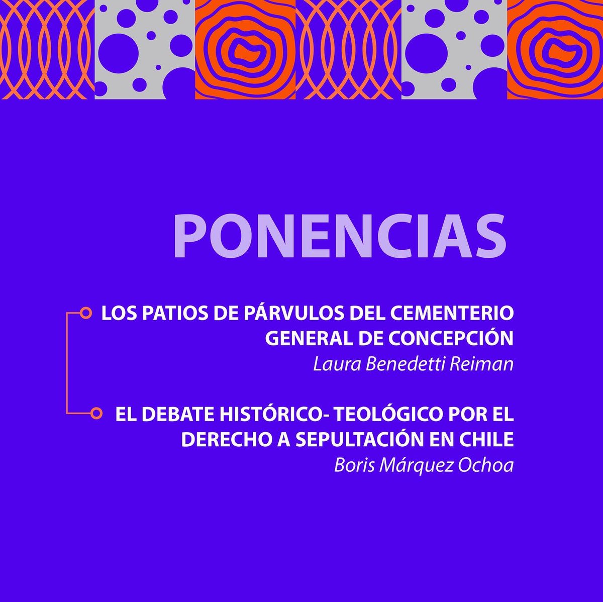 GHConce's tweet photo. MESA REDONDA ESCUELA DE VERANO @udeconcepcion 2023

Aproximaciones al patrimonio funerario de Concepción.

🗓️ Miércoles 11 de enero
⏰ 17:00 a 18:30 hrs
📍 Sala H-3 Departamento de Historia, UdeC

#Cementerio #Patrimonio #Historia #EscuelaDeVerano #UdeC https://t.co/Rp4yNtSYLr