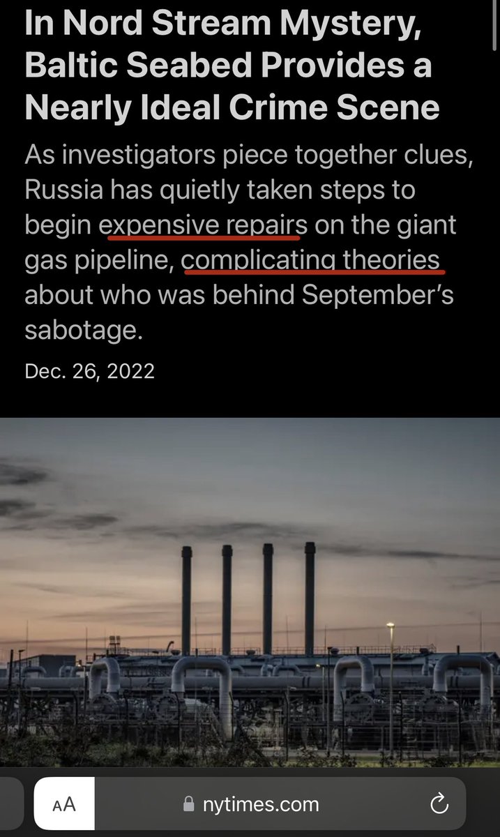 Russia makes blaming them complicated, since they repair it … LOL