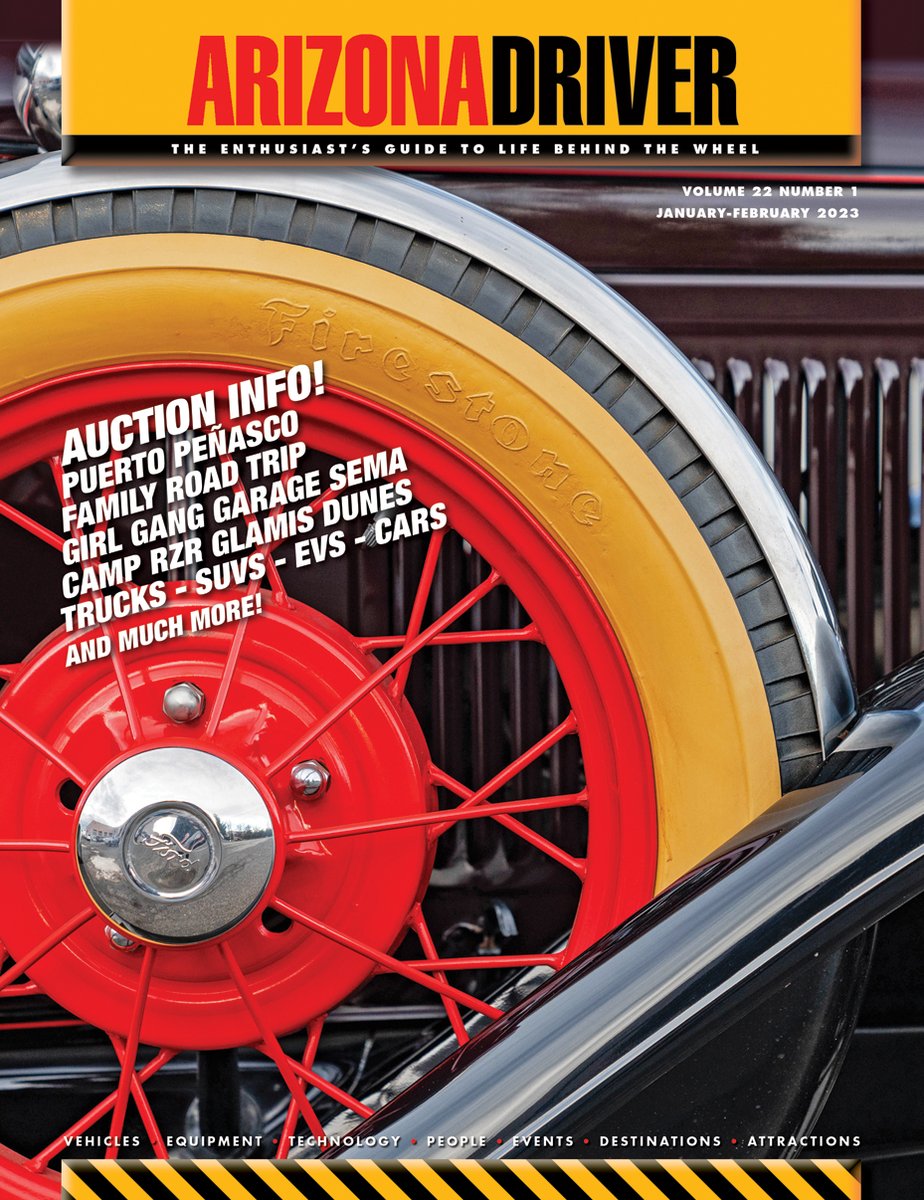 ArizonaDriver's tweet image. 1/3- Our JanFeb2023 issue includes features by @MacAaron Turpen (Polaris  RZR at Glamis Dunes), Stephanie Jarnagan @ThinkCommAZ (Puerto Peñasco road trip w the teens + @Ford Driving Skills For Life), Sue Mead (@bogisgarage Girl Gang Garage at SEMA)....
arizonadrivermagazine.com