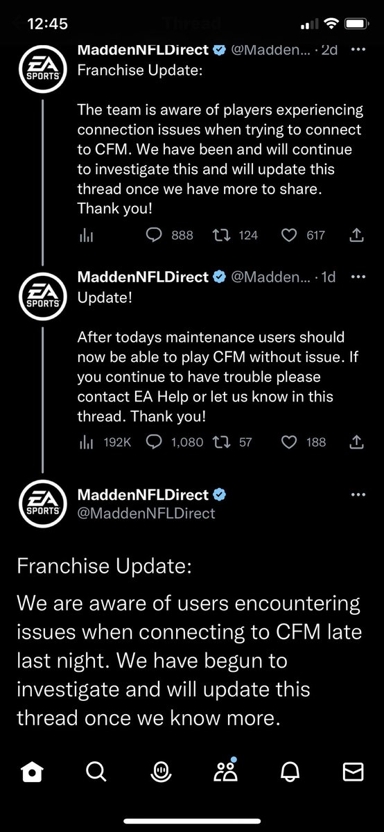 DropEAMadden's tweet photo. The Madden Franchise Mode has been copy and paste neglected mode for years… the LEAST they could do is at least keep it functioning! 

The maintenance team is incapable and failing at doing just that @NFL #NFLDropEA https://t.co/rTCxCum0Cp
