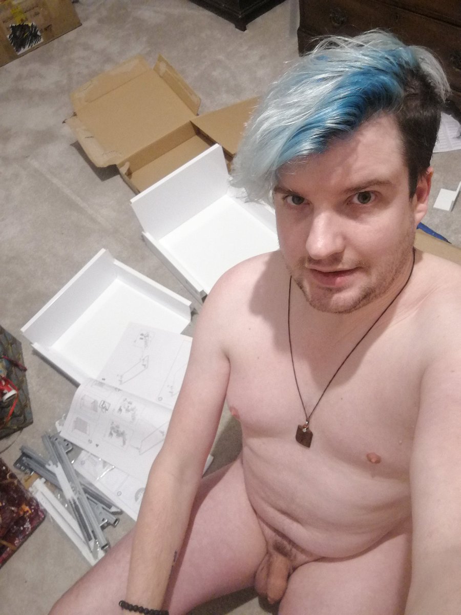 Dropkick_Joe's tweet photo. Post-Christmas #IKEA assembly. Is this ever not stressful?

#NormaliseNaturism #NormaliseNudity https://t.co/UZMTp55mvw
