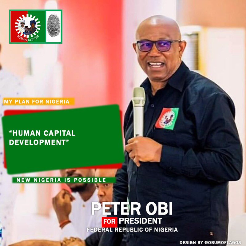 JosephOnuorah's tweet photo. 📣📣📣💥💥💥

The No 2 focus of the Peter Obinled Federal Government after Security/Uniting Nigeria will be 

🔥🔥Human Capital Development🔥🔥

#BuildthePeople 
#BuildtheNation https://t.co/iulVp2v4gi