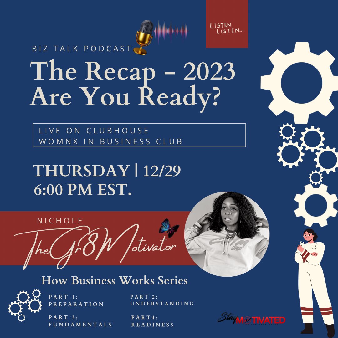 gr8_motivator's tweet photo. The Recap Today in #womnxinbusiness #club by @xtinaholder on #clubhouse sponsored by @presentyourbest for #entrpreneurs #smallbusinessowners #bosses even #CEO to #ThinkLikeABoss https://t.co/Us6AoM9Ckd