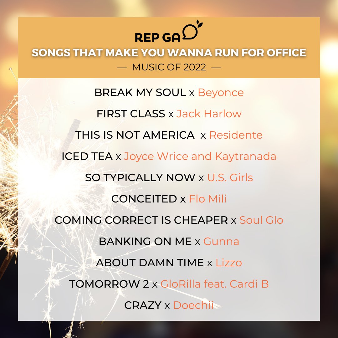 Rep_GA's tweet photo. Cause if @BarackObama can do it, so can we ππ½ββοΈ
Here are our top picks of 2022 that'll make you wanna get up and fill out a candidate application π
What songs inspired you this year?
#barackobama #bestof2022 #readytorun #repga https://t.co/0i9Mta9ezi