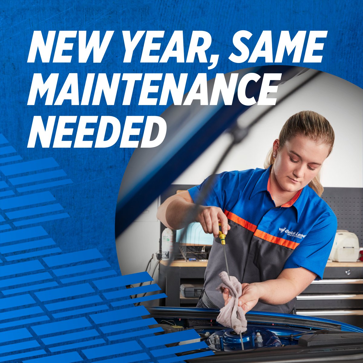 🚗 Start 2023 right by ensuring your ride is ready for any adventure this year. Stop by your a Quick Lane Tire &amp; Auto Centre for an inspection.