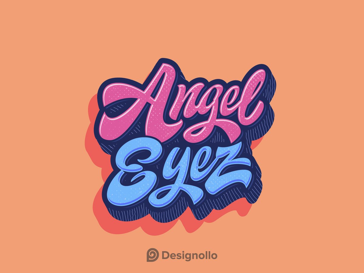designollo's tweet photo. Angel Eyez 🏃♂️💨
Quick one with the funky letters! 🤟
#logomaker #logobrand #customlettering #customtype #Designollo #design #sketch #drawing #script #handtype #sticker https://t.co/4fL3SM95AH