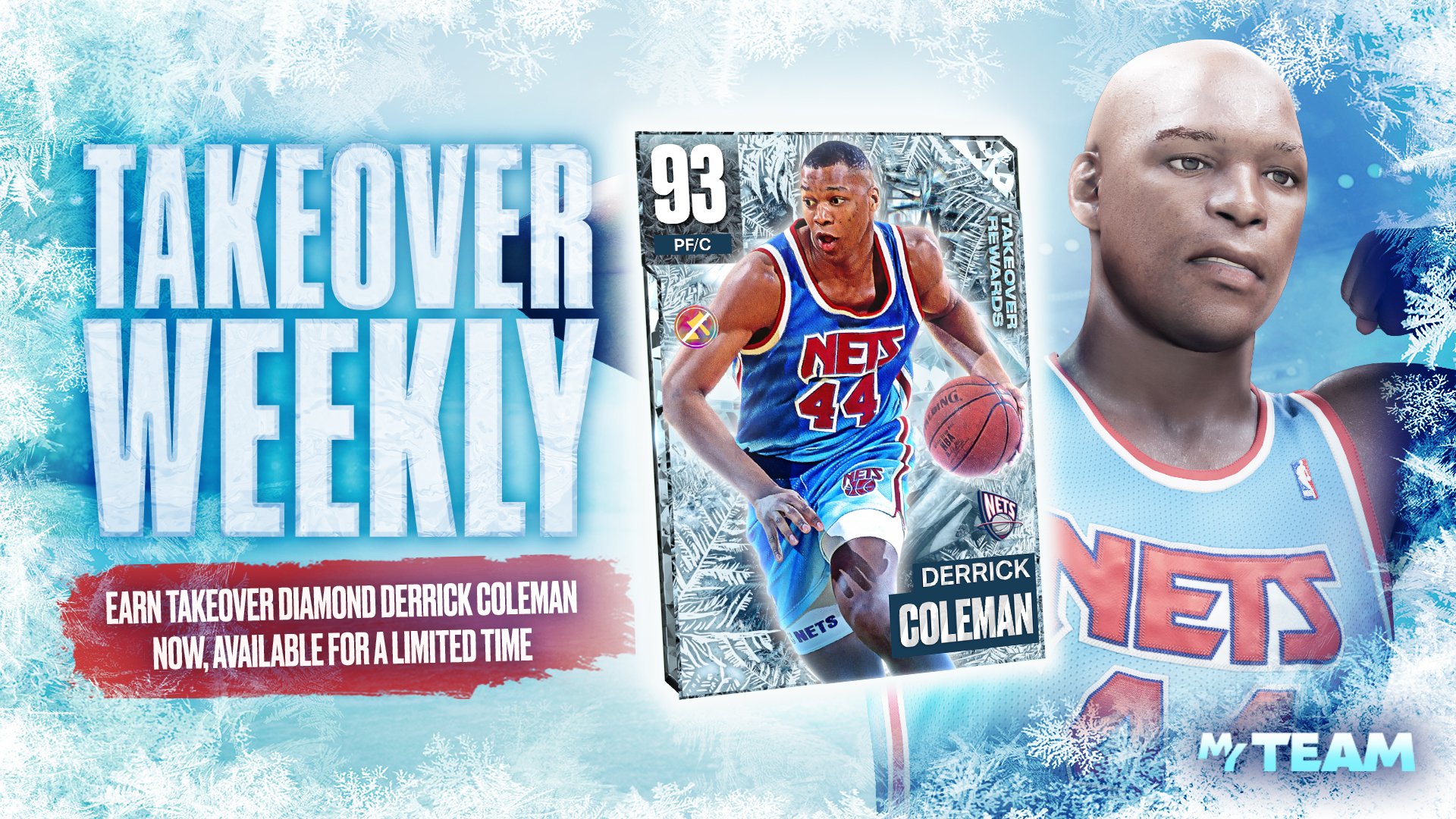 NBA 2K MyTEAM on X: Takeover Player 🔔 💎Derrick Coleman is available for  a limited time!  / X
