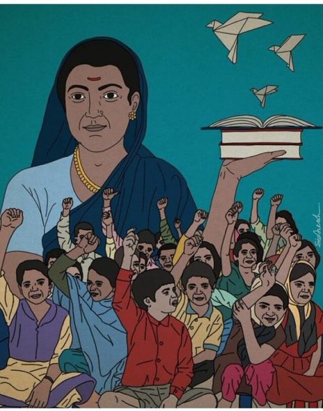 जिस दौर में स्त्रियों की शिक्षा निषिद्ध थीं... उस दौर में खुद पढ़ीं... और... 1 जनवरी 1848 को बालिकाओं के लिए पाठशाला खोली... 
क्रान्तिज्योति सावित्रीआई का 3 जनवरी को जन्मदिवस है।
#NationalTeachersDay3Jan