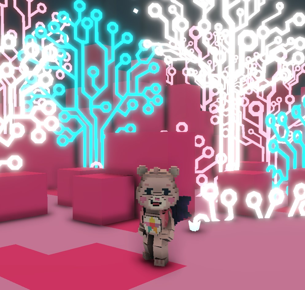 FingLoonsBL's tweet photo. @TheSandboxGame I found  the circuit board trees! 🤖🎄 I participated in the #SeasonsGreetingsTSB challenge for a chance to win an NFT! https://t.co/oCr6qqx1I4