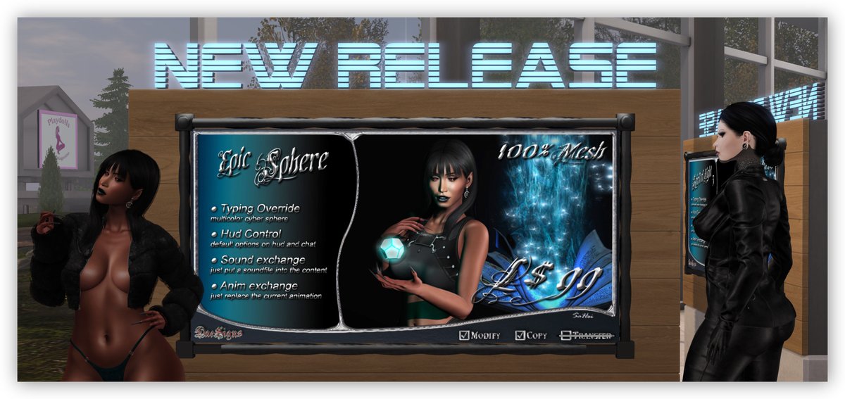 SusannDeCuir's tweet photo. NEW Typing Overrider: *DS* Epic Sphere
Another high quality typing overrider, like everything Daemonika Nightfire builds for us. Thumbs up.
For more information and links please click here: https://t.co/oHeHA4Pawm
#DaemonikaNightfire #SecondLife #Shoptip #TypingOverrider https://t.co/wPNIQrl4BA