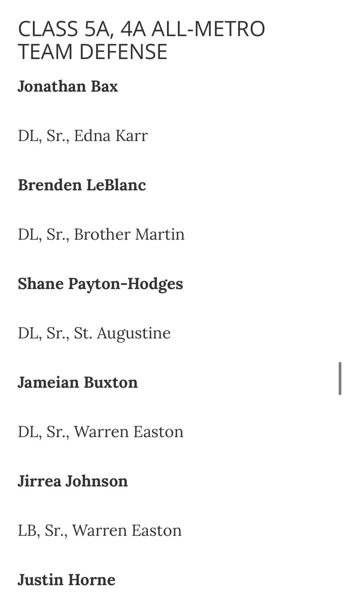 I made the Defensive All Metro team!!