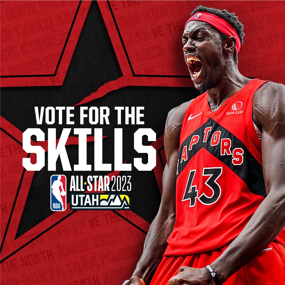Raptors's tweet photo. Let’s get the Eastern Conference Player of the Week to #NBAAllStar

⭐️ VOTE FOR PASCAL : https://t.co/C9G3CCMvYZ ⭐️ https://t.co/bPtbJvDYa7