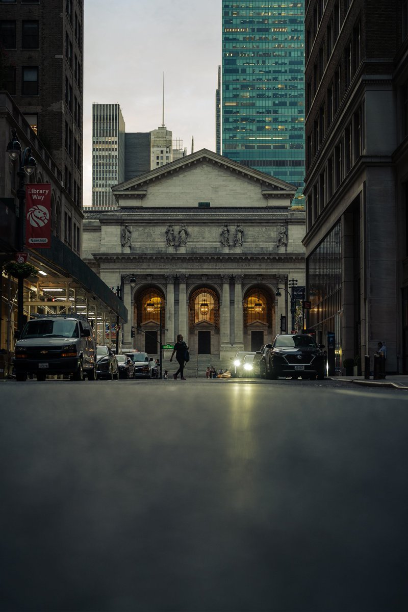 La Biblioteca Pública de Nueva York en la Quinta Avenida
